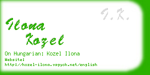 ilona kozel business card
